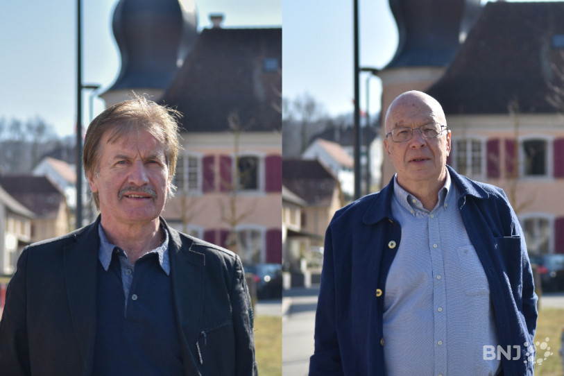 Willy Scherler, à gauche, a obtenu 44% des suffrages exprimés au premier tour. Yves Petignat est passé à deux voix de la majorité absolue.