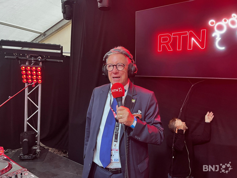 Eric Leuba en direct de la tente rtn dimanche lors du journal de 18 heures.