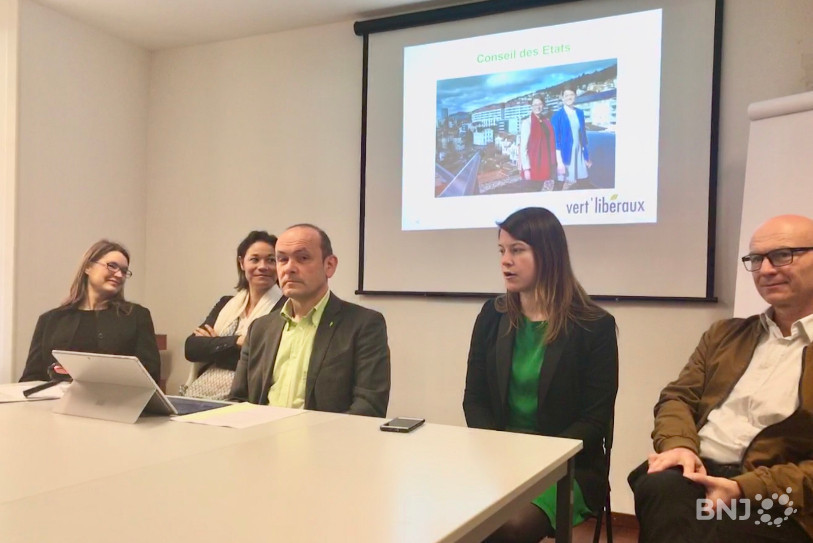 De gauche à droite : Sarah Pearson Perret, Jennifer Hirter, Mauro Moruzzi, Mireille Tissot-Daguette et Pierre-Yves Jeannin.