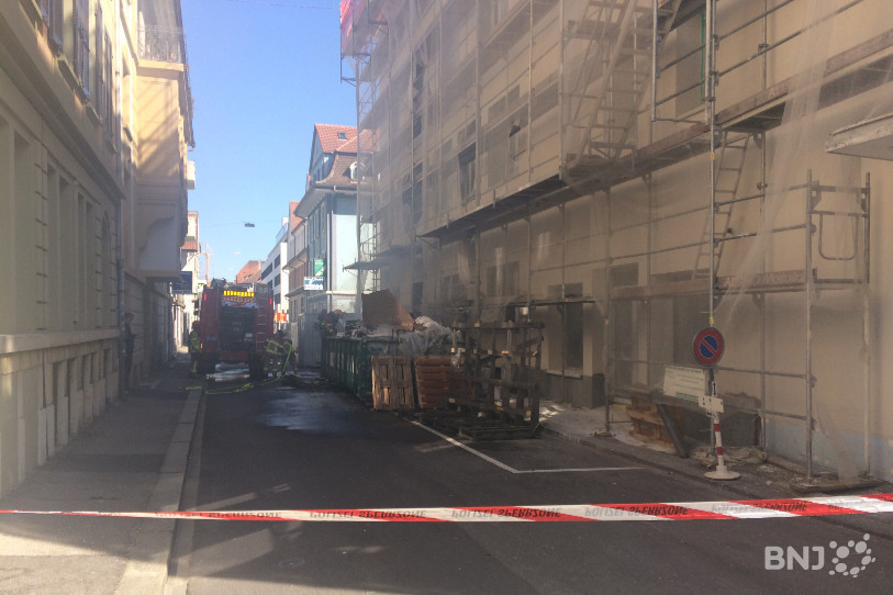 Un incendie s'est déclaré au centre-ville de Bienne.