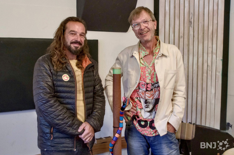 Joël Joliat, maître de la lumière et Laurent Steulet, chanteur et musicien dès les débuts de « Mong ».