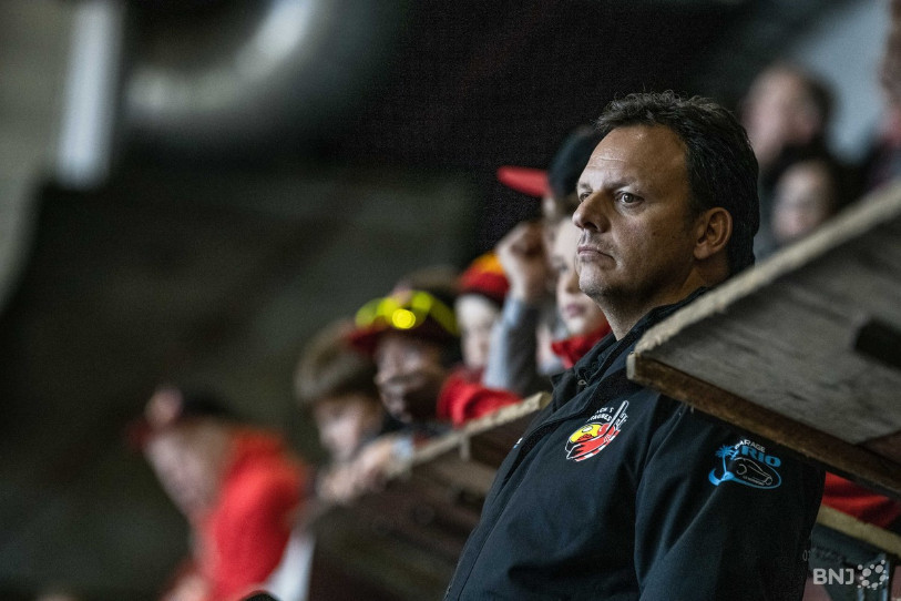 Fabrice Dessarzin a vécu samedi son dernier match à la tête du HC Franches-Montagnes (photo : Jonathan Vallat/archives).