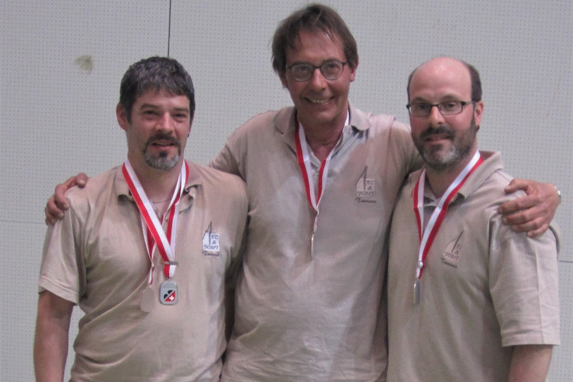Cédric Clémence, Blaise Othenin-Girard et Florian Juillerat (de gauche à droite) ont été sacrés vice-champions de Suisse dimanche à Macolin