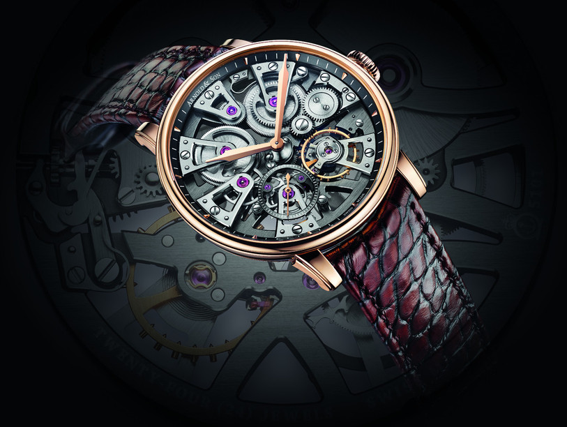 La montre Nebula 38 de la marque Arnold & son. Image : Arnold & son.