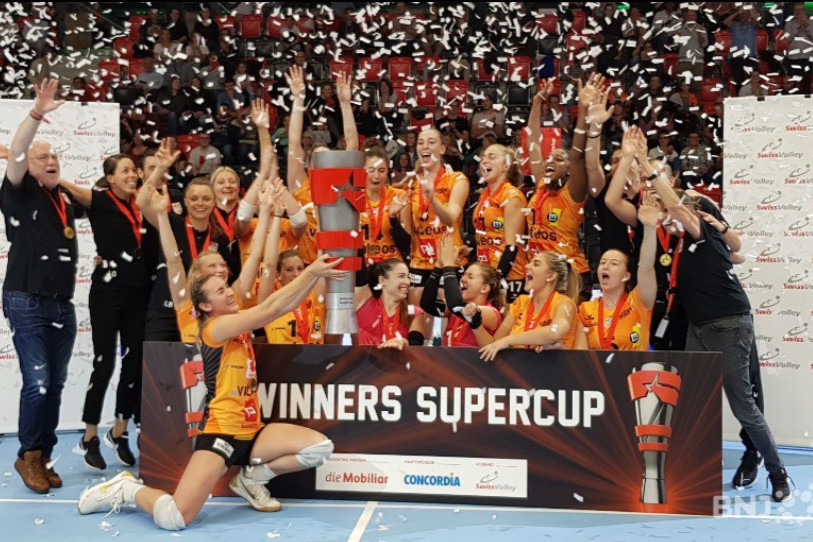 Le NUC à l'occasion de soulever le deuxième titre national de son histoire après sa victoire en Supercoupe en début de saison contre Aesch Pfeffingen. (photo : archives)