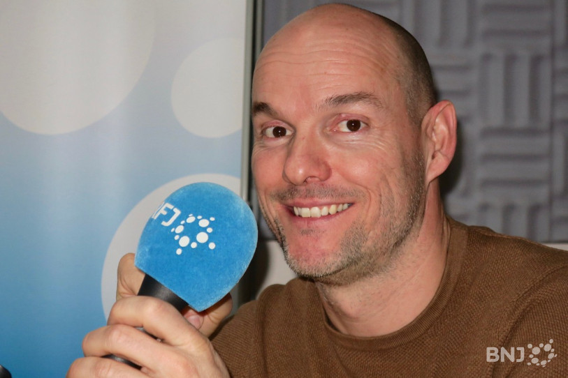 Lionel Frésard, dans nos studios en février dernier (image : archives)