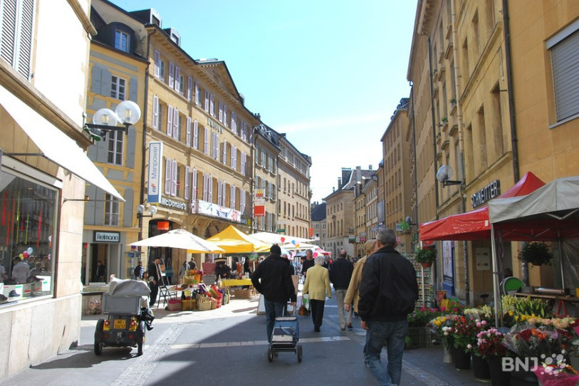 La zone piétonne de Neuchâtel. (photo: archives)