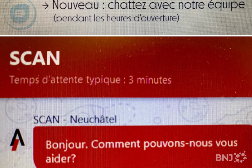 Parmi les nouveautés, la possibilité de chatter avec les collaborateurs du SCAN.