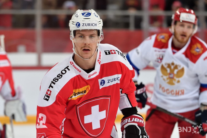 Gaëtan Haas affronte cette semaine la Lettonie et la Slovaquie avec l'équipe de Suisse.