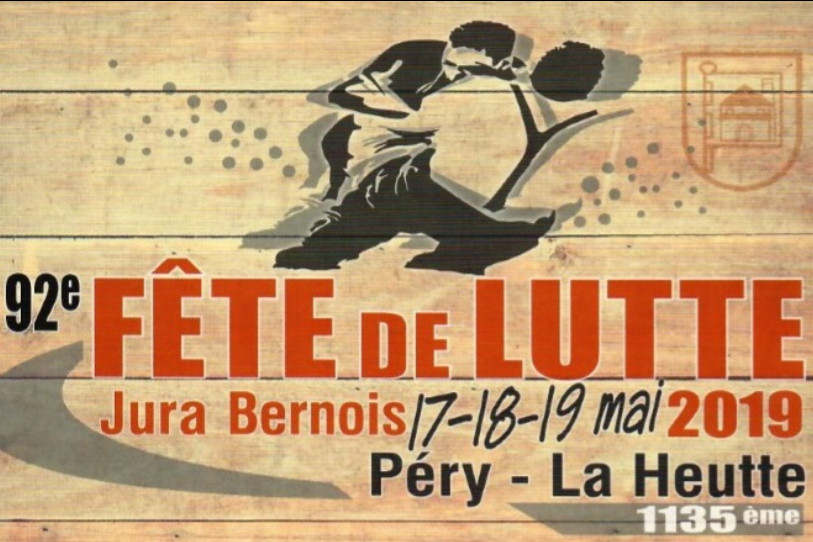 L'affiche de la 92e Fête de lutte du Jura bernois.