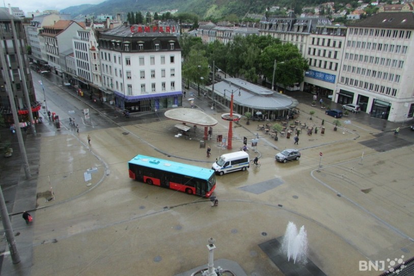 Le pont sur la place Centrale a besoin d'un lifting. (photo : archives).