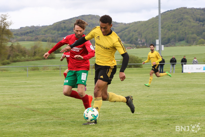 Hervé Tschanz a ouvert le score pour le FC Cornol - La Baroche. (Photo : Mauricette Schnider)