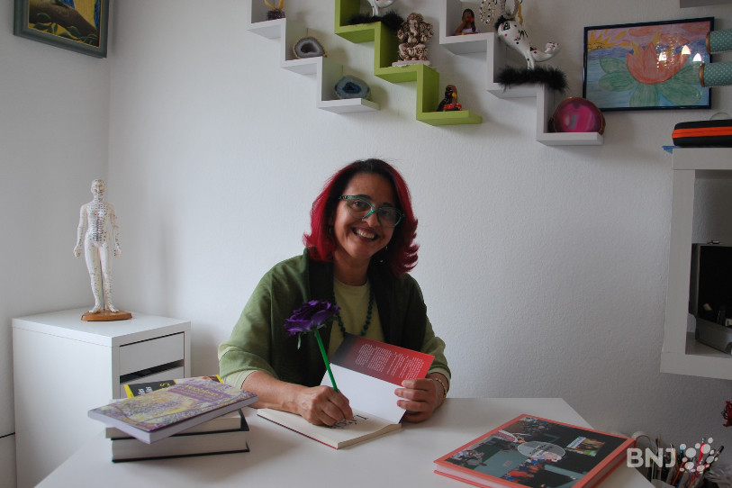 Lúcia Aeberhardt participe au Salon du livre de Genève pour la cinquième fois. L'auteure compte huit livres à son actif.