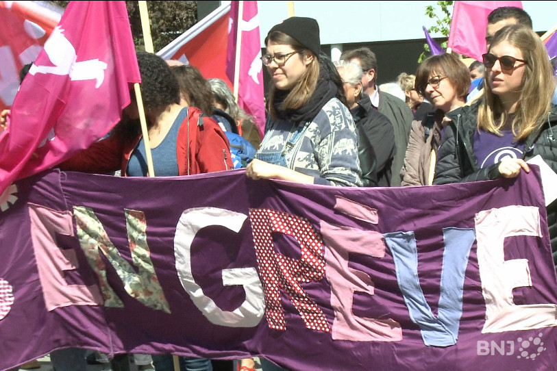 Cette année, la Fête du travail avait tout d'une répétition générale avant la grande mobilisation de la grève des femmes prévue le 14 juin prochain.