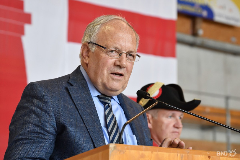Johann Schneider-Ammann était présent lors du Marché-Concours en 2017. (Photo : archives)