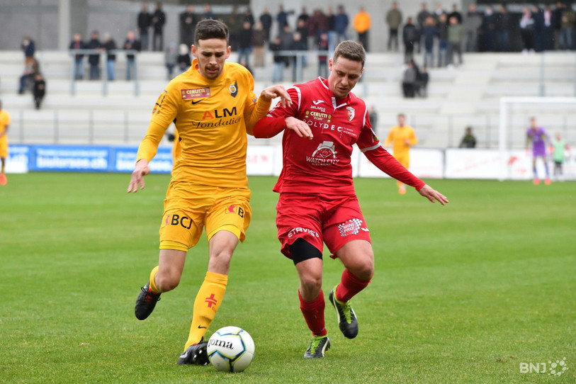 Nicolas Enderlin, ici lors du match face au FC Bienne, a ouvert la voie aux SRD samedi. (Photo : archives)