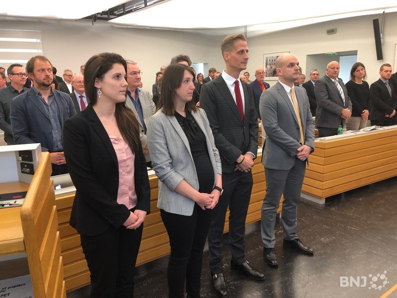 Les nouveaux juges (de gauche à droite) : Carine Guenat, Emilienne Trouillat, Yannick Jubin et David Cuenat.