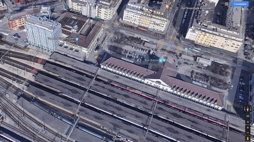 Le nouveau sous-voie sera transformé à l'ouest de la gare. (Image : Google maps)