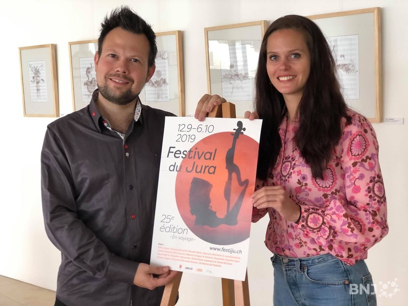 Felix Froschhammer, directeur artistique, et Léonie Renaud, chargée de production, vivront leur première édition à la tête du Festival du Jura.