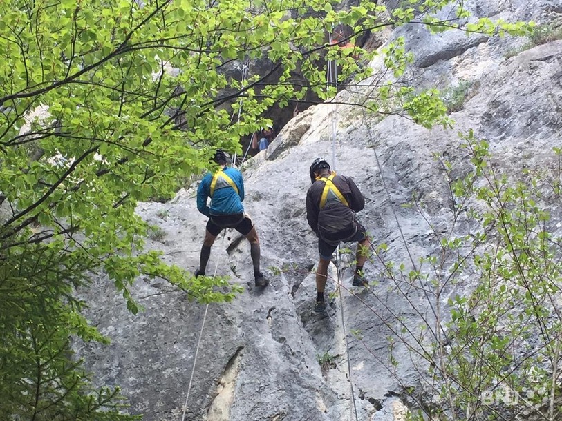 Une descente en rappel était également au programme.