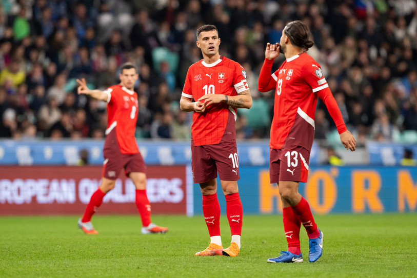 La Suisse accrochée en Slovénie (0-0) devra patienter avant de valider sa qualification pour la Coupe du monde 2026. (Photo : KEYSTONE/Anthony Anex.)