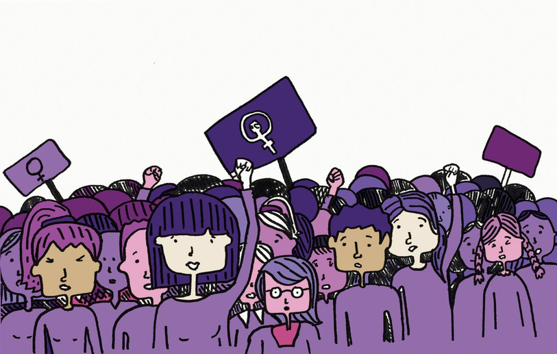 Des manifestations sont prévues à travers tout le pays en ce mardi 8 mars, journée international de lutte pour le droits des femmes. (Illustration : Caroline Toussaint)