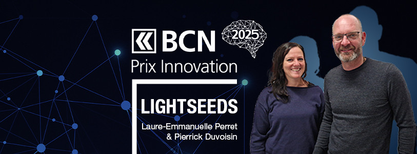 Prix BCN Innovation 2025 Lightseeds Laure-Emmanuelle Perret et Pierrick Duvoisin