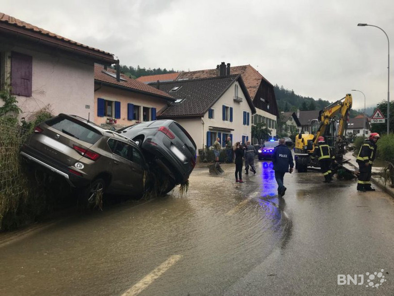 Les villages de Villiers et de Dombresson avaient particulièrement été touchés par les inondations survenues au mois de juin 2019. (Photo d'archives)