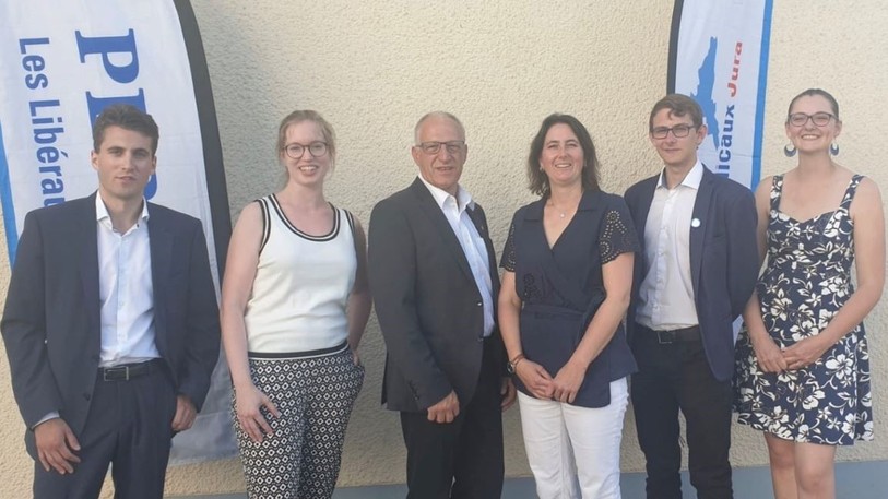 De gauche à droite : Nicolas Kocher, Gaëtane Voirol, Ernest Gerber, Irène Donzé, Anael Lovis et Anne Sulliger (photo : plrj.ch).