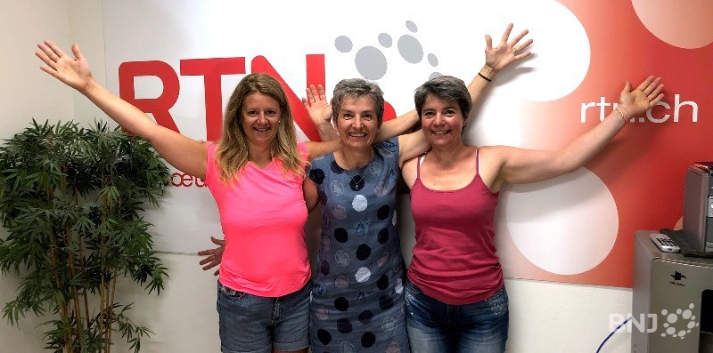 Sabine Loriol, Josiane Bauer et Magali Vaucher, prêtes à s'envoler pour le Maroc.