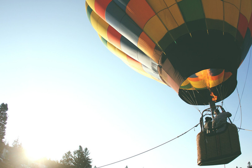 Le clou du spectacle: les vols en montgolfière.