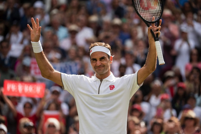 Les joies d'une victoire à Londres pour Roger Federer (photo : Twitter Wimbledon).