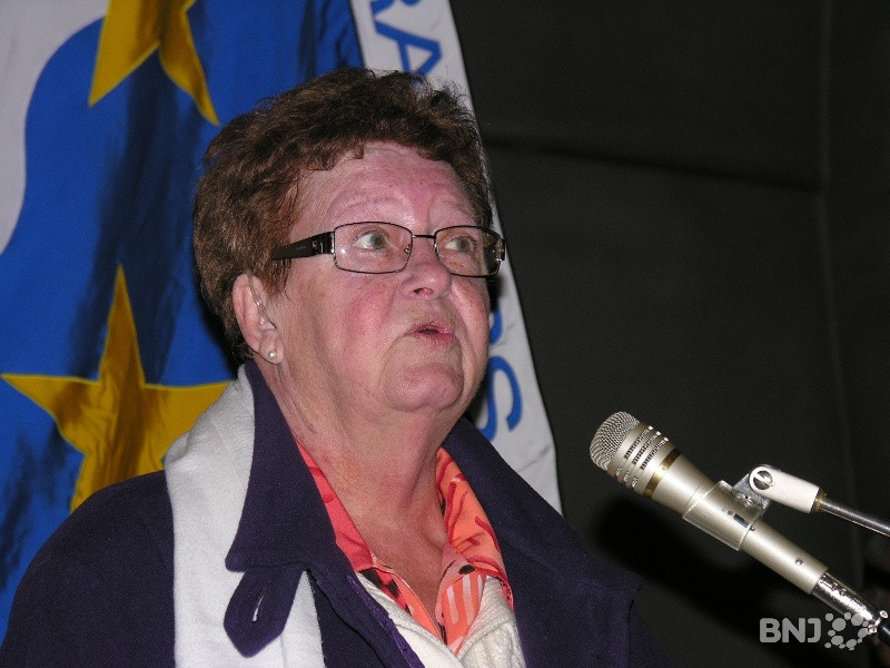 Yvette Pluquet en 2011, lors de la cérémonie de remise du Prix citoyen de Val-de-Travers.