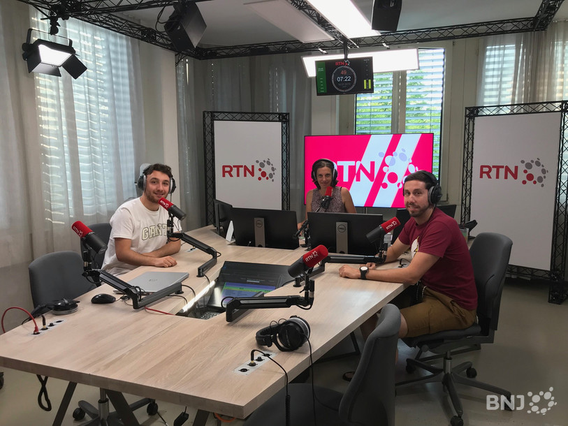 Damien, Armelle et David dans le nouveau studio de RTN.