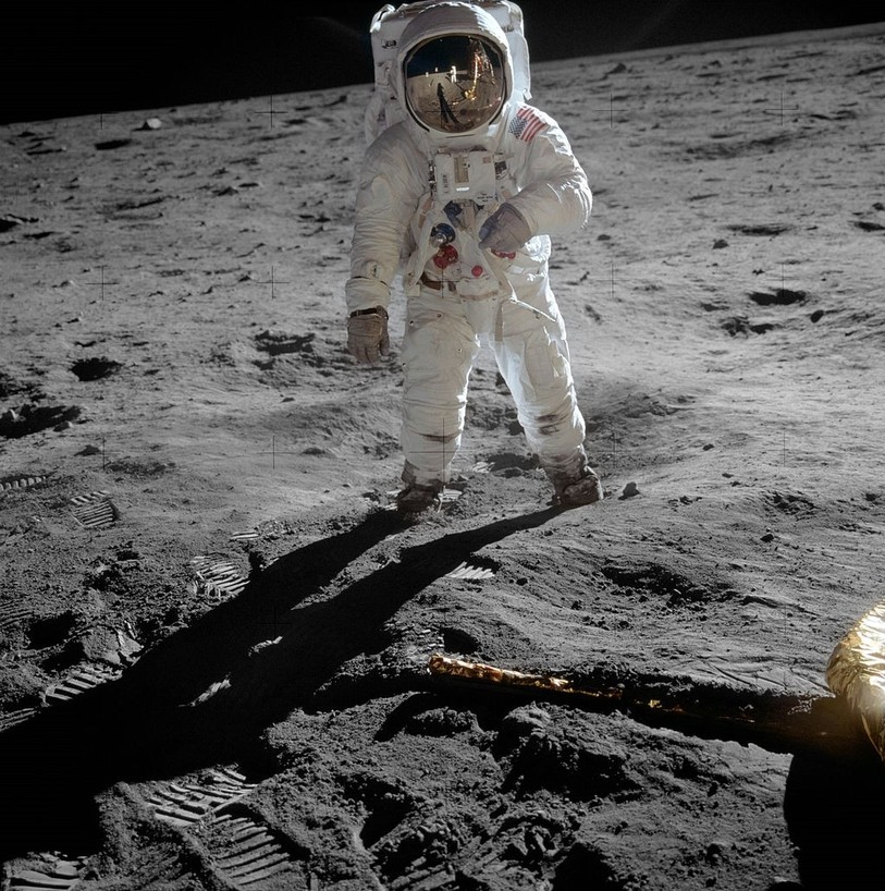 Buzz Aldrin a foulé le sol lunaire en 1969 (photo : Neil Armstrong).
