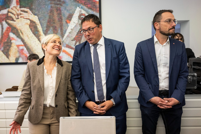 Image particulièrement parlante de la réalité gouvernementale actuelle dans le Jura. (Photo : KEYSTONE/Alessandro della Valle)