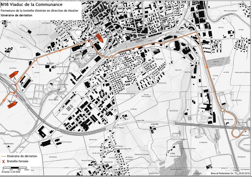 Une déviation sera mise en place pendant les travaux de réfection du Viaduc de la Communance (image : OFROU).