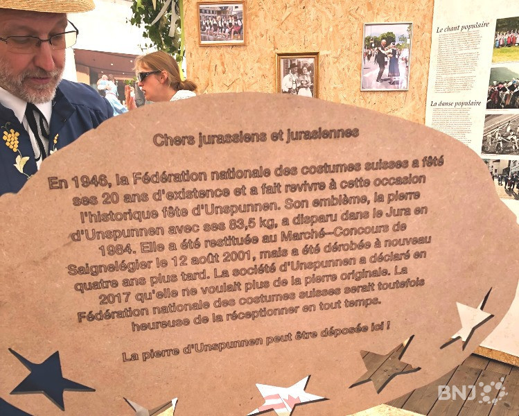 Le message adressé aux Jurassiens par la Fédération nationale des costumes suisses.