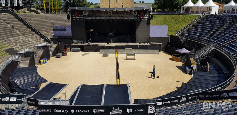 Les Arènes d'Avenches sont prêtes à accueillir le public du festival de musique du Rock Oz.