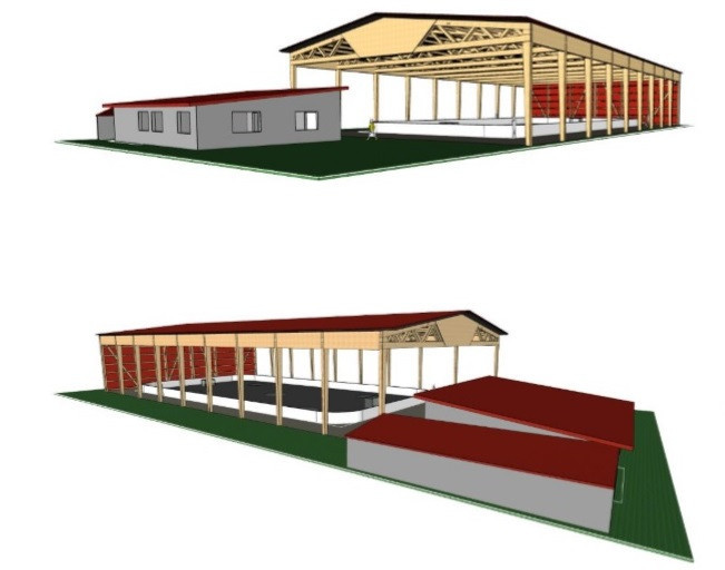 Le projet de couverture de la piste tel que prévu (image SHC Buix).