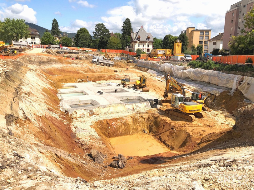 Une vue du chantier du Théâtre du Jura après six mois de travaux.