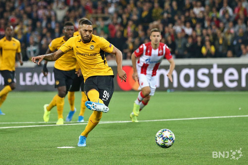 Guillaume Hoarau a inscrit le 2-2 sur penalty à la 76e (photo : www.bscyb.ch).