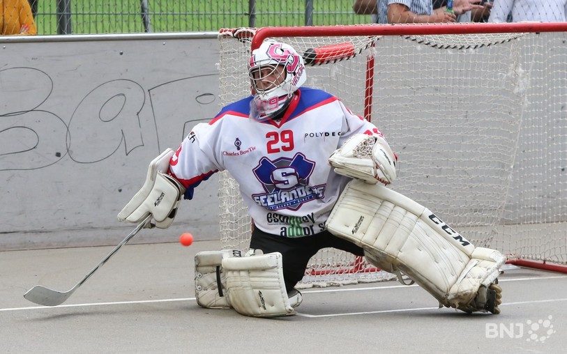 Le dernier rempart des Seelanders n'en a laissé passé qu'une dans le derby (photo : Mauricette Schnider).