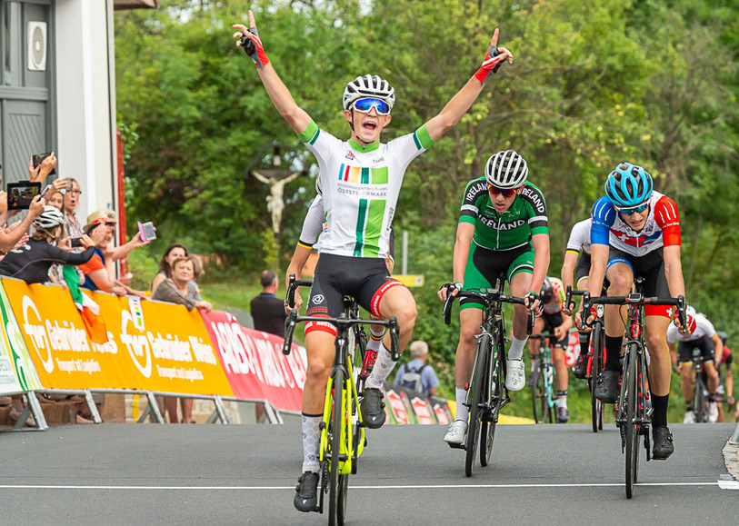 Robin Donzé lors de sa deuxième place, jeudi, auTour du Steiermark. Photo : Team Humard Vélo-Passion