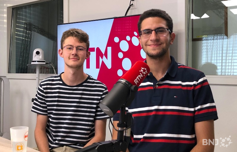 Stefano Locatelli (à gauche) et Zaïd Alhaj Kaddour sont venus parler du Shuffle dans la Matinale