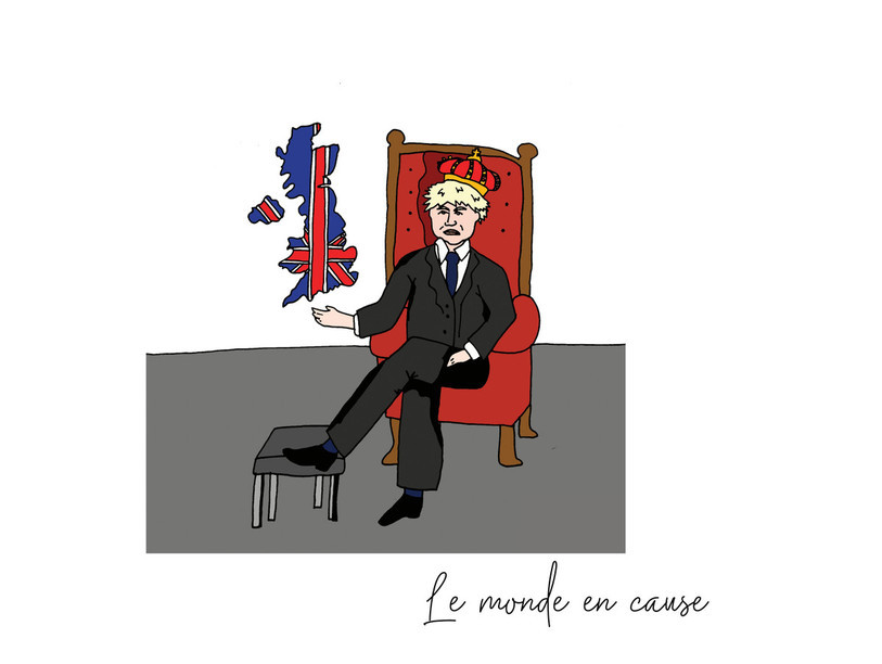 Le monde en cause s'intéresse au backstop irlandais. (Illustration : Caroline Toussaint).