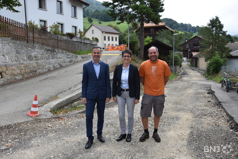De gauche à droite, Sandro Cassella, Virginie Heyer et Sébastien Schmid, candidats à leur réélection au sein du Conseil municipal. 