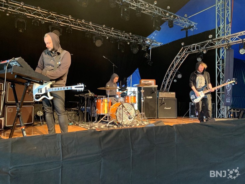 Ølten durant le soundcheck vendredi sur la scène du P'tit du Gros.