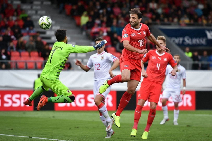 Admir Mehmedi a inscrit le 2-0 pour la Suisse dimanche à Sion (photo : Twitter UEFA.com DE).