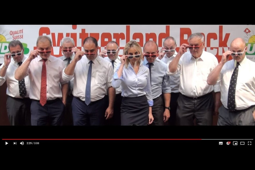 Copie d'écran du clip de campagne de l'UDC.